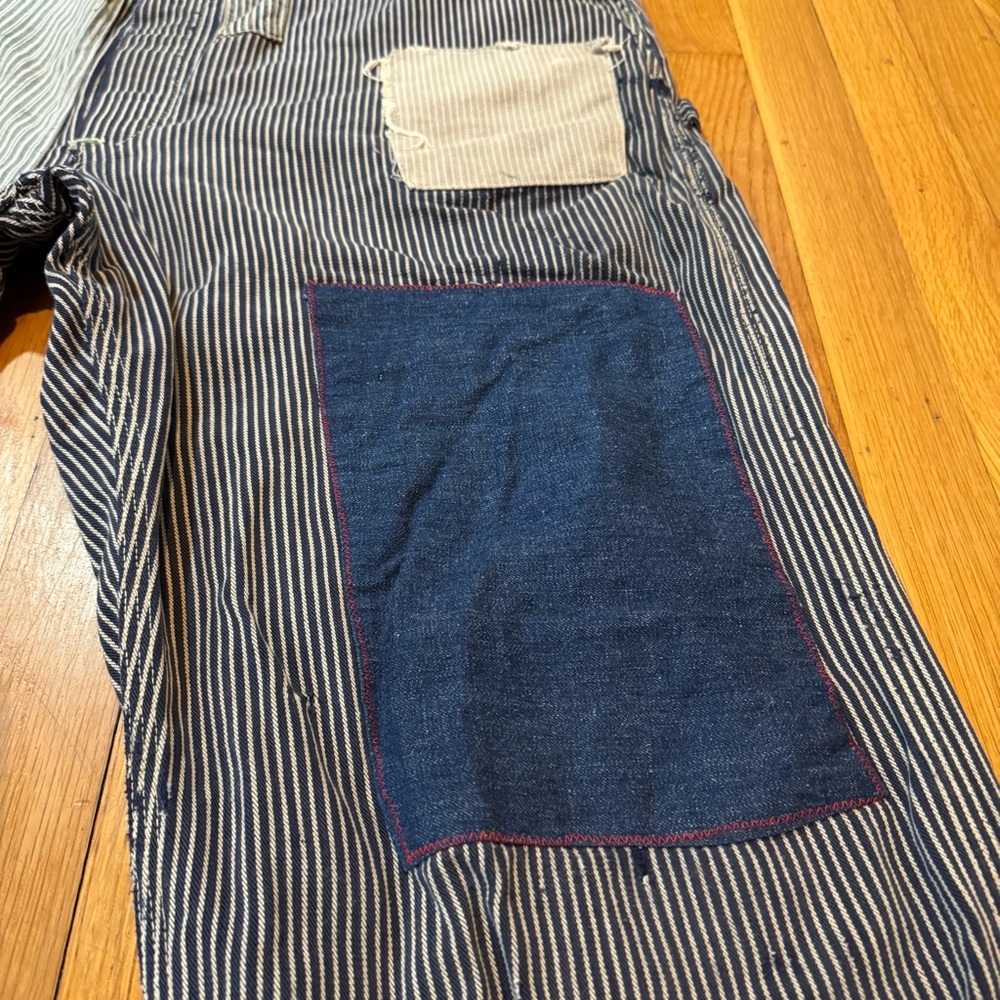 Vintage Key Distressed Patchwork Overalls - image 2